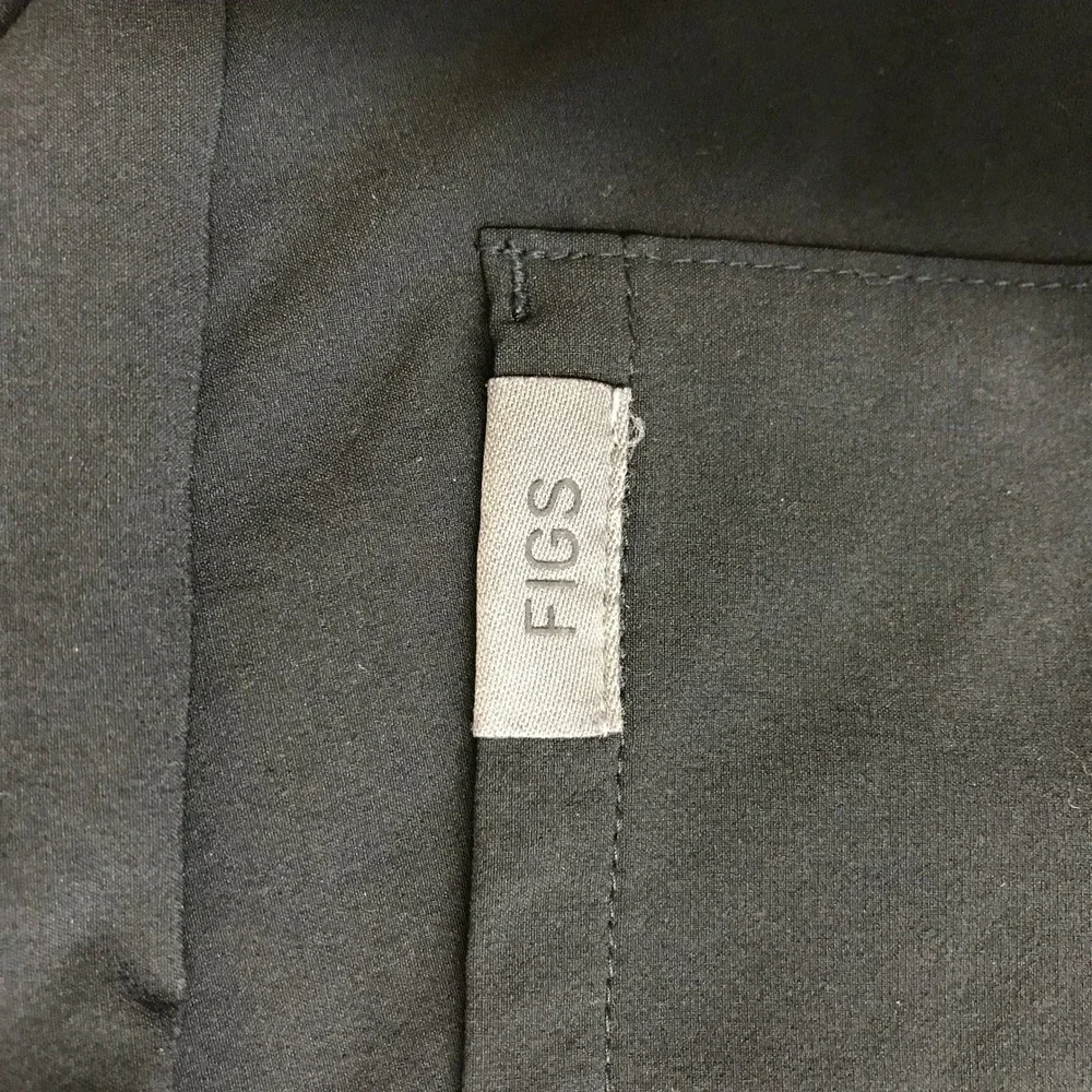 FIGS PRO Men Black Scrub Pants Elastic Waist Straight Leg M23WW2002S Large Short